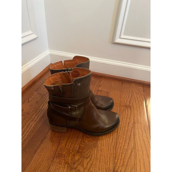 Pikolino Brown‎ Leather Ankle Boots Size 38 - Picture 3 of 5